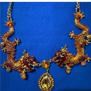 Dragons Butler And Wilson extraordinary double dragon necklace lovely statement